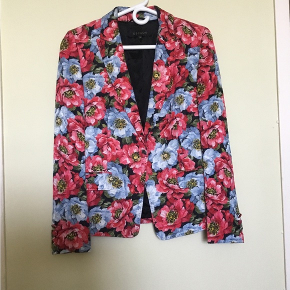 ESCADA Floral Print Jacquard Blazer - Picture 1 of 8